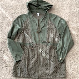 Bethany Mota Eyelet hooded jacket